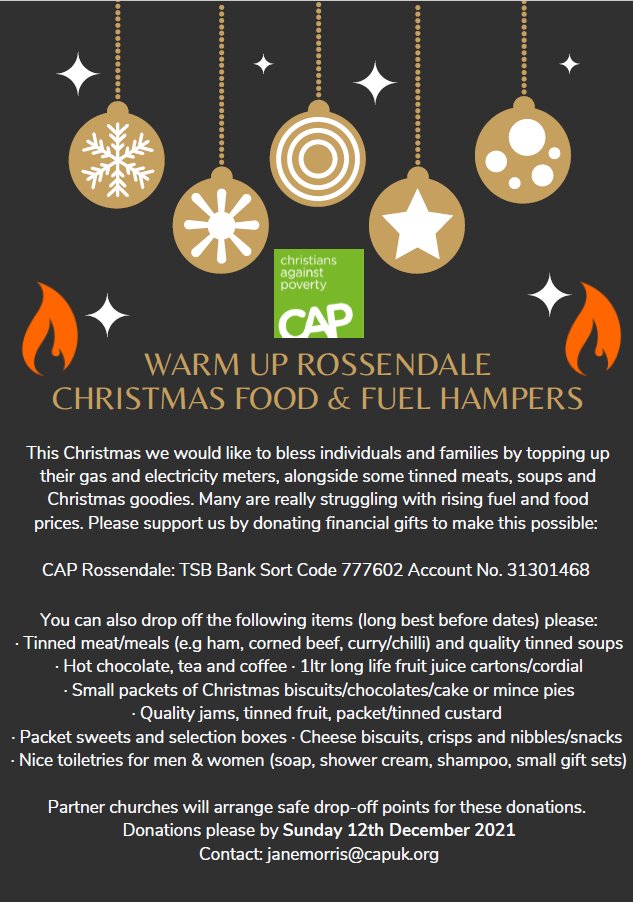 Warm up Rossendale, Christmas Food and Fuel Hampers